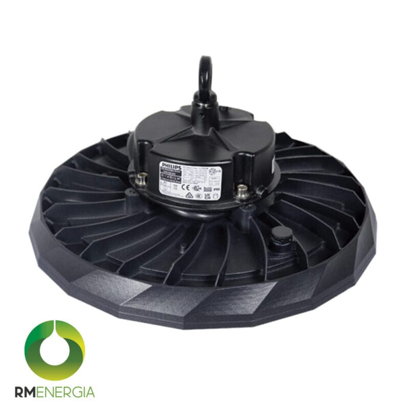 En RM Energía somos especialistas en Iluminación LED, Energía Solar y Materiales Eléctricos en Chile... | Comprar en RM Energía Campana LED UFO Industrial AX 120W 5700K IP65 180 Lm/W Driver Philips — detalle 1