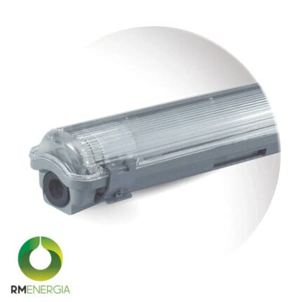 Equipo Estanco 1X20W con Tubo LED 6500K | Luminaria Hermética IP65 para Uso Industrial o Exterior — RM Energía Inteligente