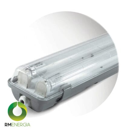 Equipo Estanco 2X20W con Tubo LED 6500K | Preparado para Kit de Emergencia IP65 — RM Energía Inteligente
