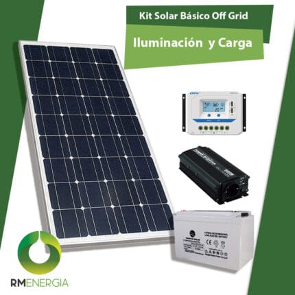 Kit Solar Básico Off Grid – Iluminación y Carga — RM Energía Inteligente
