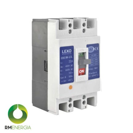 Interruptor Caja Moldeada Lexo 63L 20A 25KA | Protección Eléctrica Industrial | 3 Polos — RM Energía Inteligente