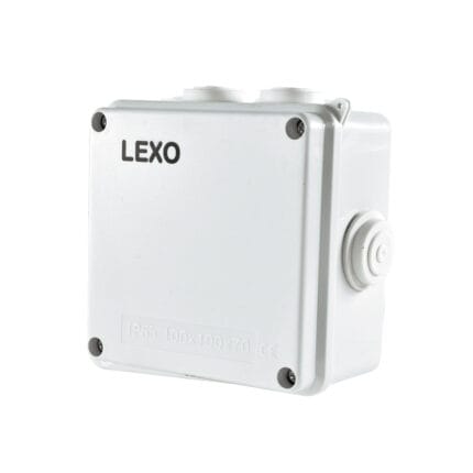 Caja Estanca con Salida 100X100X70MM IP65 con Tornillos — RM Energía Inteligente