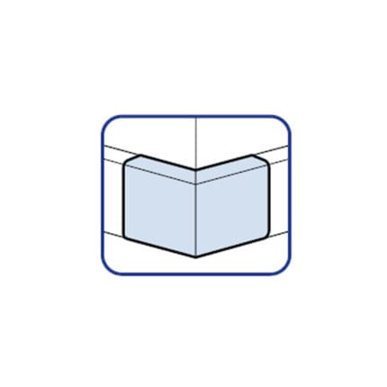 Curva Exterior para Canaleta Pvc 40X16MM — RM Energía Inteligente