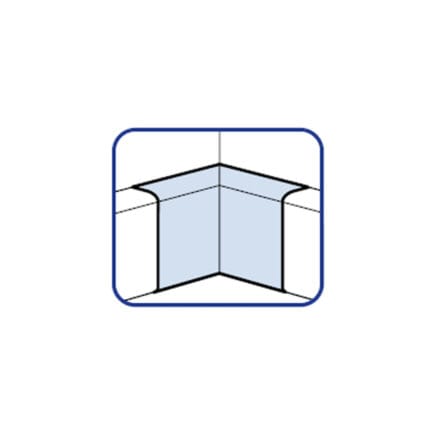 Curva Interior para Canaleta Pvc 20X10MM — RM Energía Inteligente