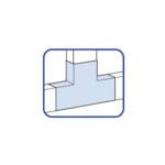 Conexión T para Canaleta Pvc 100X50MM — RM Energía Inteligente