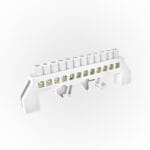 Barra Bronce Aislada Riel Din Blanca 12 Polos — RM Energía Inteligente