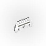 Barra Bronce Aislada Riel Din Blanca 6 Polos — RM Energía Inteligente