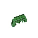 Barra Bronce Aislada Riel Din Verde 6 Polos — RM Energía Inteligente
