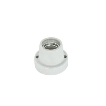 Portalampara Base Recta Loza E-27 Blanco — RM Energía Inteligente