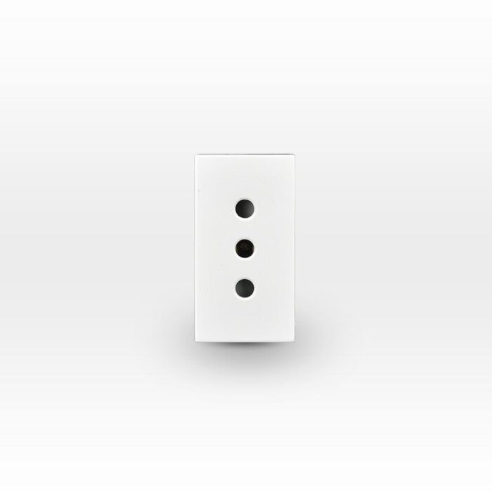 Módulo Toma Corriente 2P+T 10A 250V Blanco