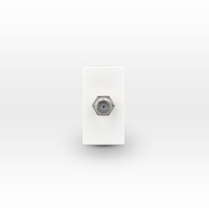 Módulo Toma Tv Tipo F Coaxial Blanco — RM Energía Inteligente