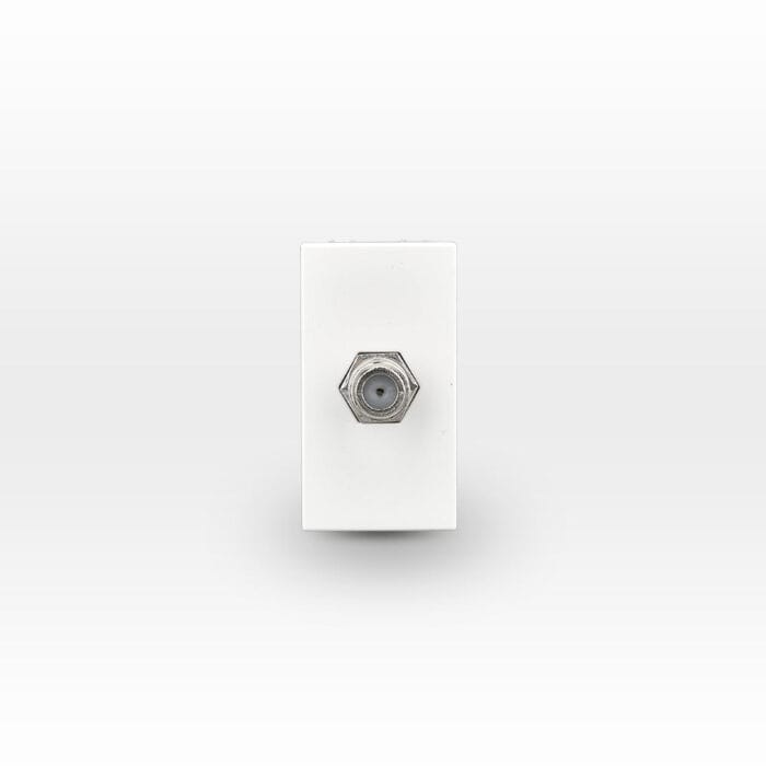 Módulo Toma Tv Tipo F Coaxial Blanco