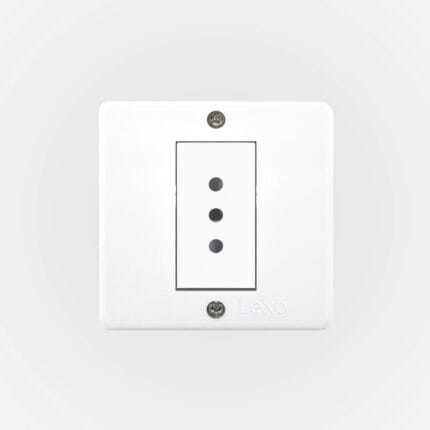 Casquete IP20 con Tomacorriente Simple 10A 250V Blanco — RM Energía Inteligente
