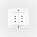 Casquete IP20 con Tomacorriente Doble 10A 250V Blanco — RM Energía Inteligente