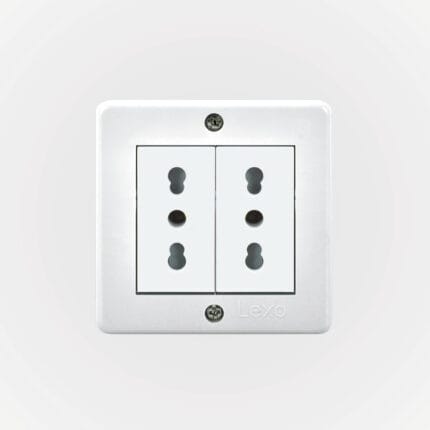 Casquete IP20 con Tomacorriente Doble 10/16A 250V Blanco — RM Energía Inteligente