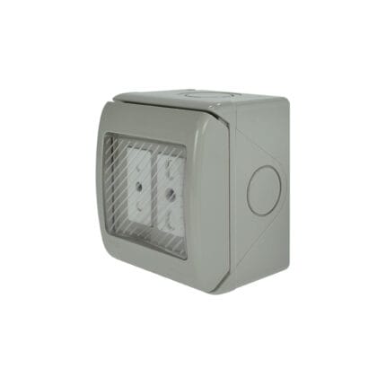 Casquete Hidrobox Toma Corriente Doble 10A+ 10/16A — RM Energía Inteligente