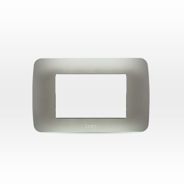 Placa 3 Módulos Color Plata
