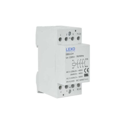 Contactor Modular Riel Din 35MM 24A 230V 4NO — RM Energía Inteligente