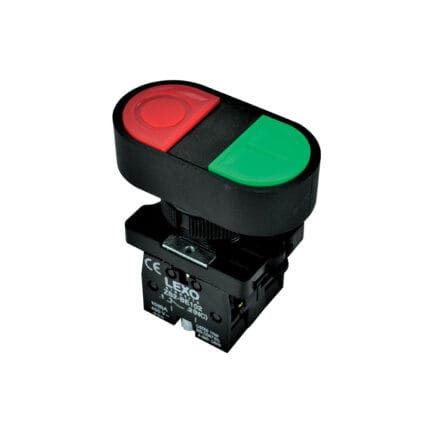 Pulsador Doble Rojo/Verde 1NO+1NC — RM Energía Inteligente