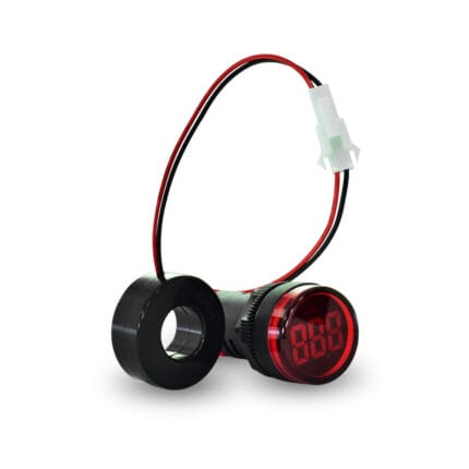 Luz Piloto Roja con Amperimetro 60-500 Vac — RM Energía Inteligente