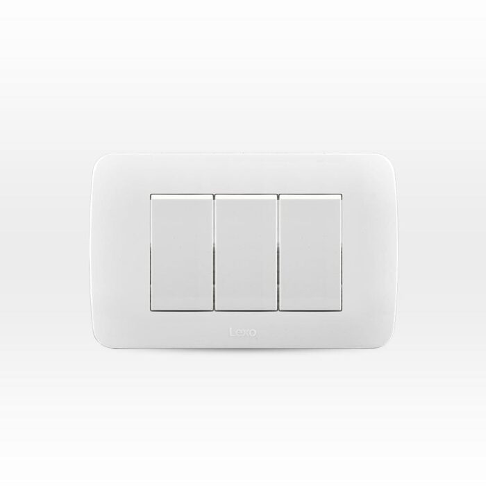 Interruptor Triple 9/32 10A 250V Blanco Armado