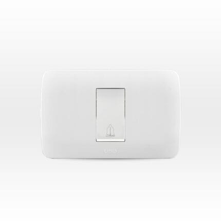 Interruptor Pulsador Timbre 10A 250V Blanco Armado — RM Energía Inteligente