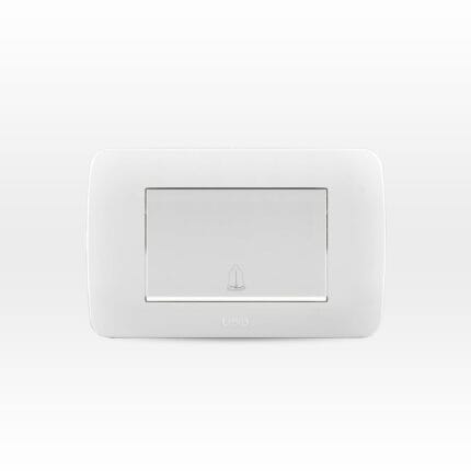 Interruptor Pulsador Timbre Teclon 73 Mm 10A 250V Blanco Arm — RM Energía Inteligente