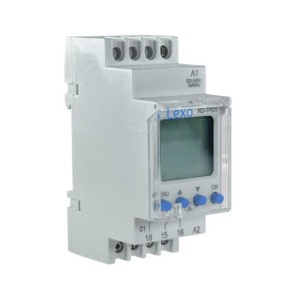 Relé Temporizado Interruptor Semanal 220-240V AC/DC — RM Energía Inteligente