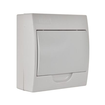 Tablero Sobrepuesto 8 Polos Tapa Blanca Libre de Halógeno IP41 — RM Energía Inteligente