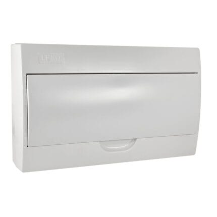 Tablero Sobrepuesto 18 Polos Tapa Blanca Libre de Halógeno IP41 — RM Energía Inteligente
