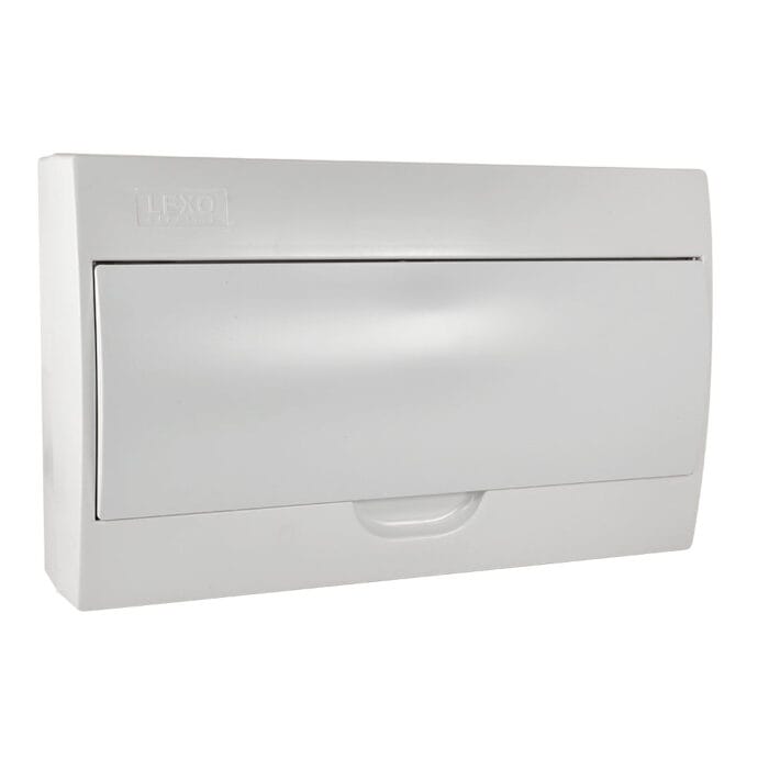 Tablero Sobrepuesto 18 Polos Tapa Blanca Libre de Halógeno IP41