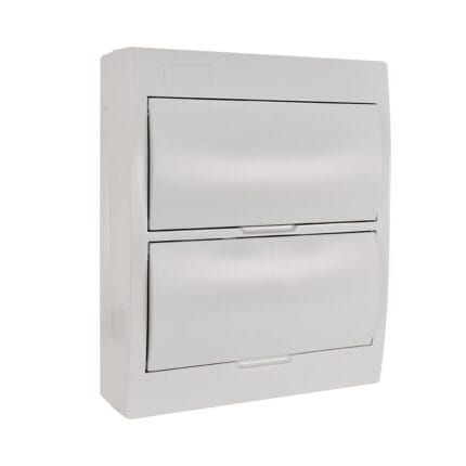 Tablero Sobrepuesto 24 Polos Tapa Blanca Libre de Halógeno IP41 — RM Energía Inteligente