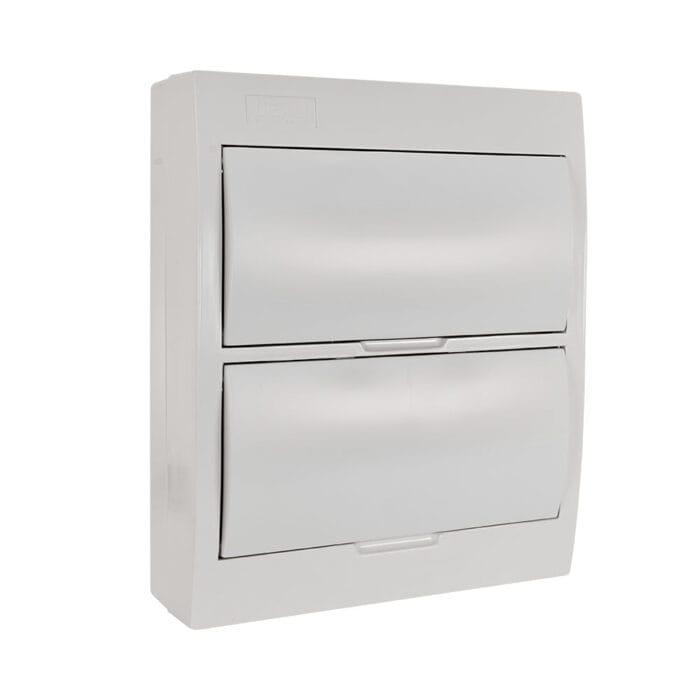 Tablero Sobrepuesto 24 Polos Tapa Blanca Libre de Halógeno IP41