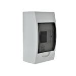 Tablero Sobrepuesto 4 Polos Tapa Color Humo Libre de Halógeno IP41 — RM Energía Inteligente