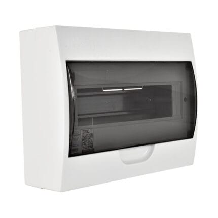 Tablero Sobrepuesto 12 Polos Tapa Color Humo Libre de Halógeno IP41 — RM Energía Inteligente