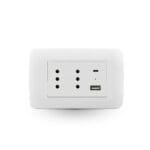 Toma Corriente Duplex 10A + 2 Usb Blanco Armada — RM Energía Inteligente