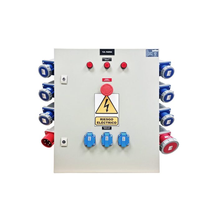 Tablero de Faena Metálico Size L 380/220V 32A con Parada de Emergencia
