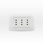 Toma Corriente Triplex 10A 250V Blanco — RM Energía Inteligente