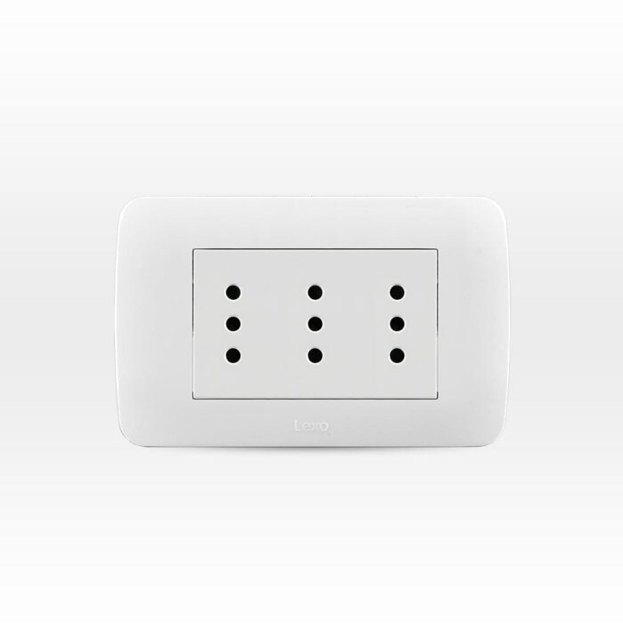Toma Corriente Triplex 10A 250V Blanco