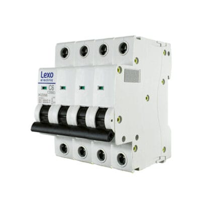 Interruptor Automático 4X6A Curva C 15KA — RM Energía Inteligente