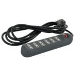 Alargador 6 Tomas Negro con Interruptor 2P+T 10A 5 Metros — RM Energía Inteligente