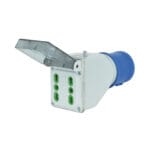 Adaptador Industrial IP44 2X 2P+T 16A 250V — RM Energía Inteligente