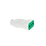 Enchufe Hembra 2P+T 16A 250VAC Blanco — RM Energía Inteligente