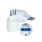 Adaptador Schuko con Protección 2P+T 10A 250V Blanco — RM Energía Inteligente
