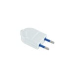 Enchufe Macho Volante 10A 2P Blanco — RM Energía Inteligente