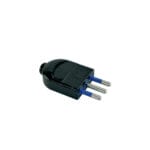 Enchufe Macho Volante 10A 2P+T Negro — RM Energía Inteligente