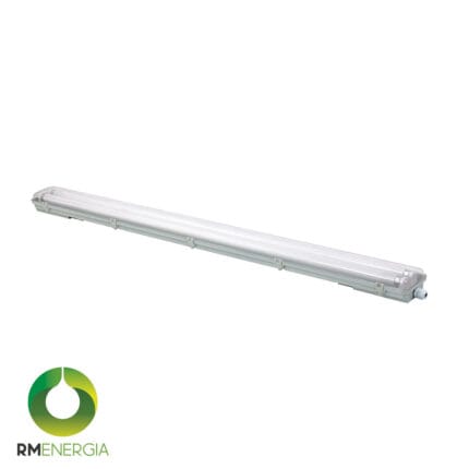 Estanco Eco para Doble Tubo LED T8 2X36W Transparente 120CM — RM Energía Inteligente