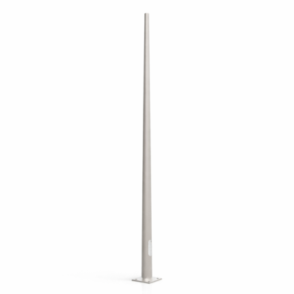 Poste Tubular Cónico Galvanizado 6 Metros con Placa Base y Pernos — RM Energía Inteligente
