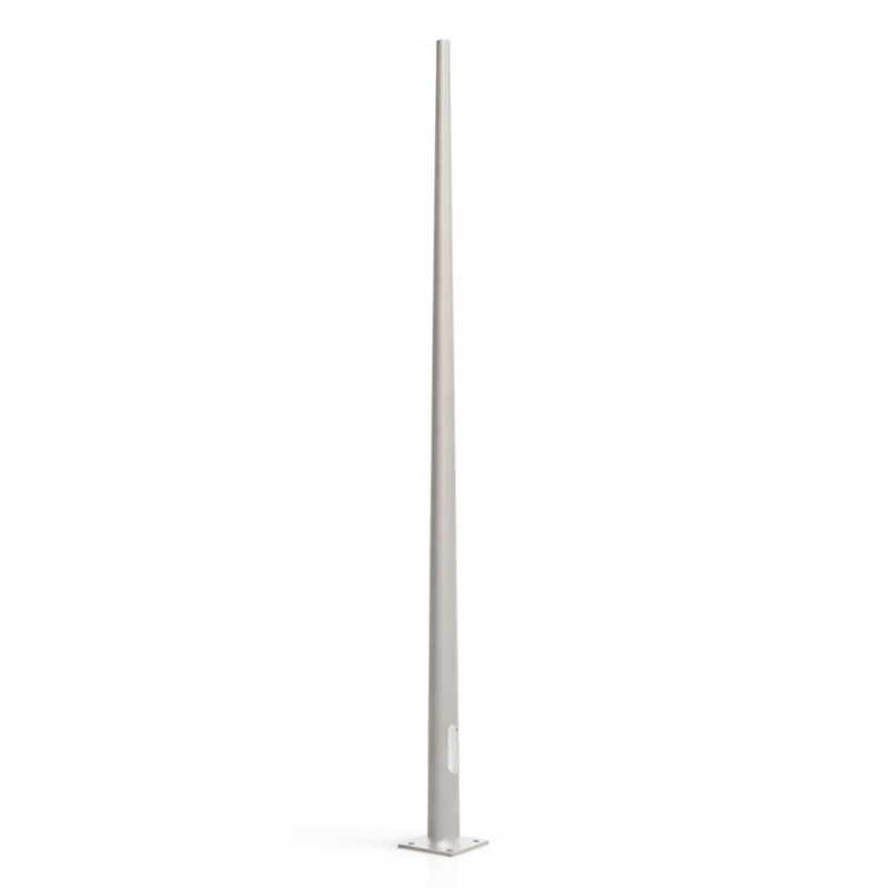 Poste Tubular Cónico Galvanizado 6 Metros con Placa Base y Pernos — RM Energía Inteligente