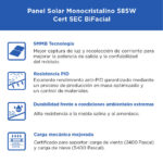 Panel Solar Monocristalino 620W Bifacial, Cert SEC OSDA Megabright